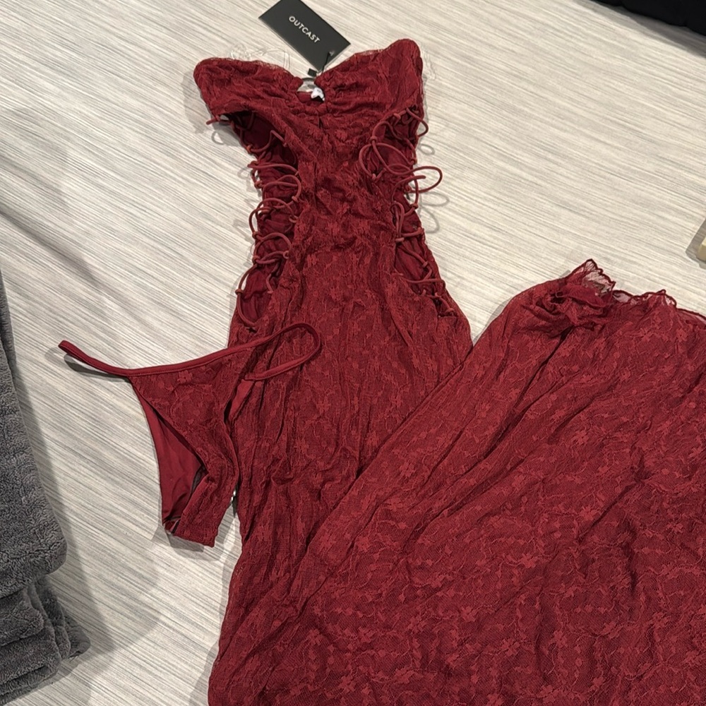 Outcast maxi dress, stretchy, size XS with matching panties, never worn